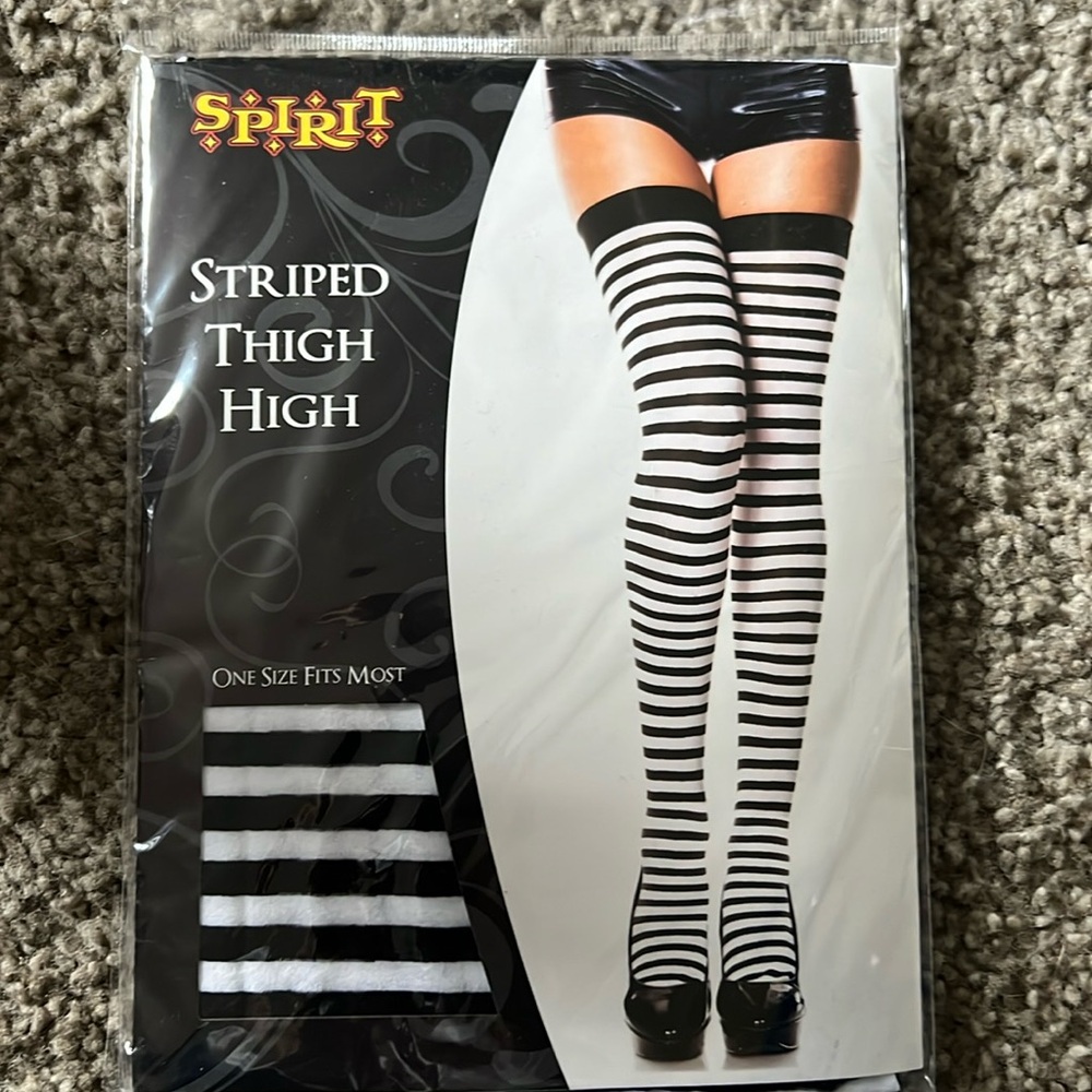 STRIPED THIGH HIGH STOCKINGS
